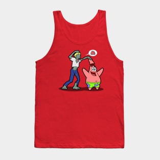 Funny Zombie No Brains Horror Cartoon Gift For Zombie Lovers Tank Top